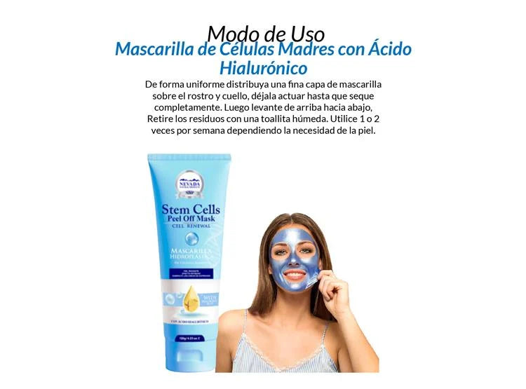 MASCARILLA CÉLULAS MADRE Y ACIDO HIALURO