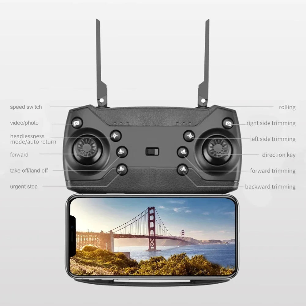 Drone E88 con doble camara Hd